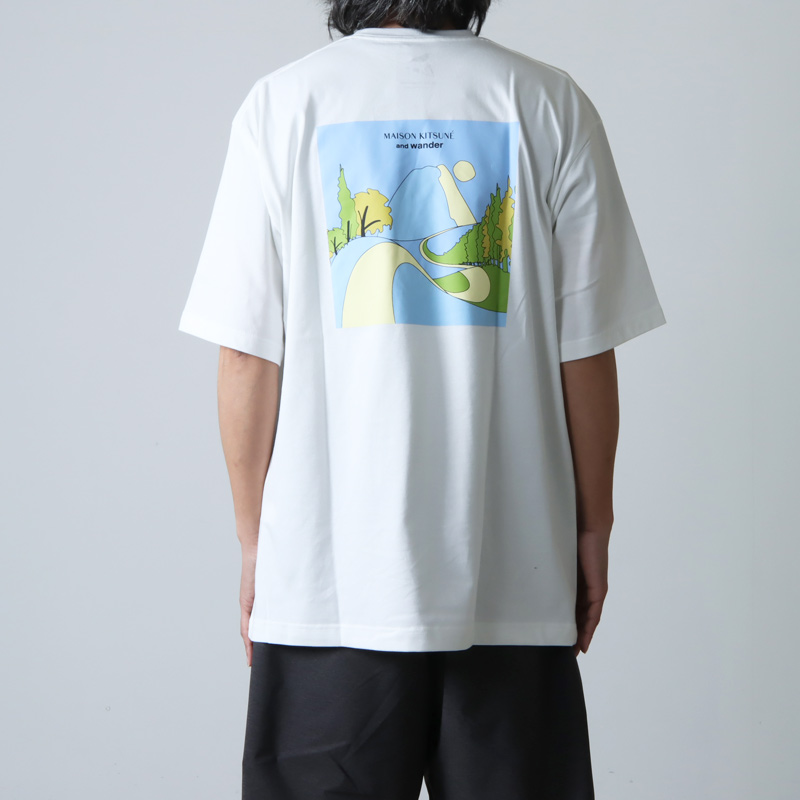 and wander (アンドワンダー) DRY COTTON T MOUNTAIN MKxAWD / ×メゾンキツネ ドライコットンT マウンテン