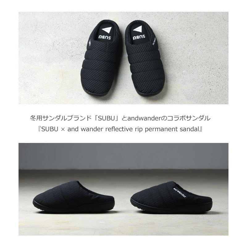 and wander(ɥ) SUBU  and wander reflective rip permanent sandal