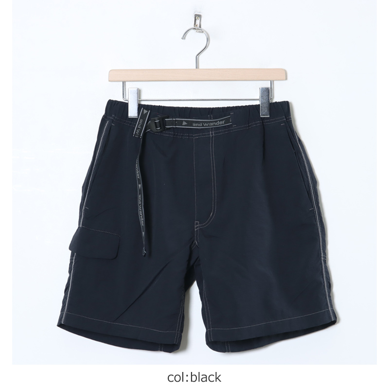 and wander(ɥ) Ny taffeta hiker short pants