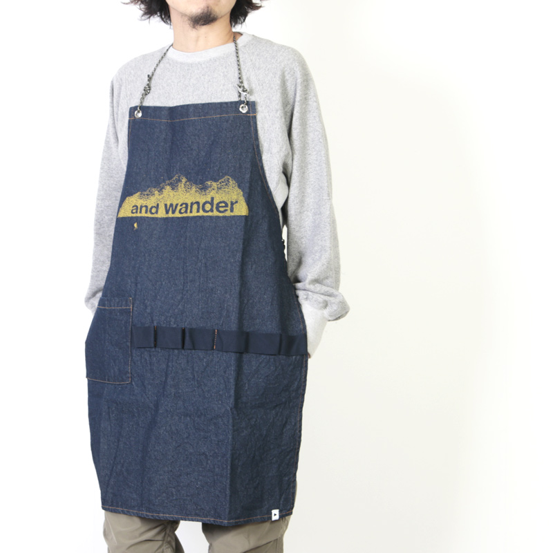 and wander(ɥ) printed denim apron