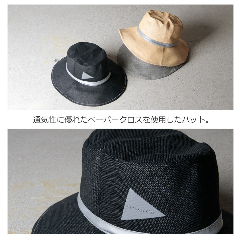 and wander (アンドワンダー) paper cloth hat / ペーパークロスハット