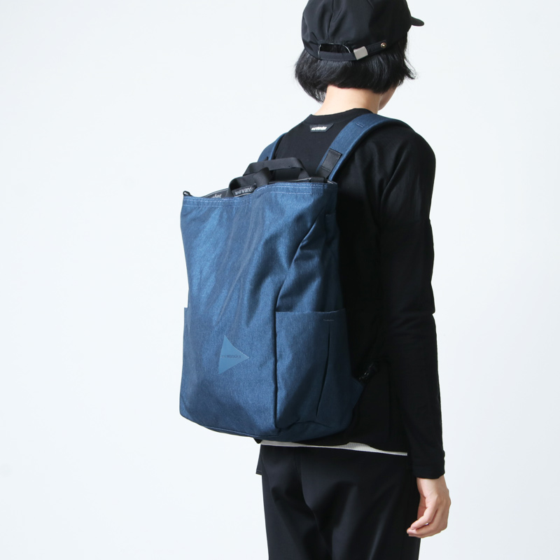 And Wander アンドワンダー Heather 2way Totebag ヘザー2ウェイ トートバッグ