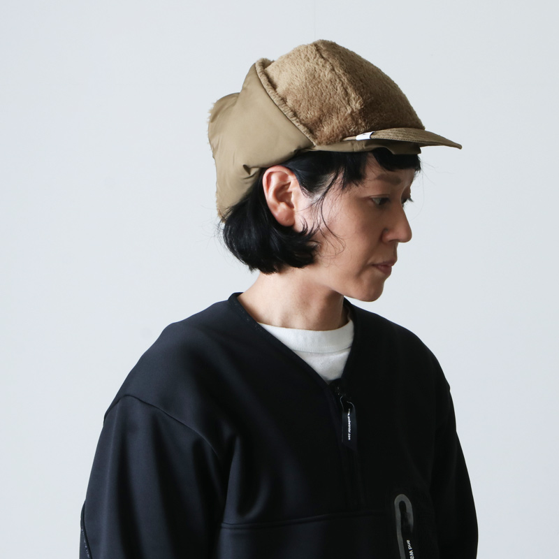 直送商品 and wander high loft fleece ear cap ブラック kids-nurie.com