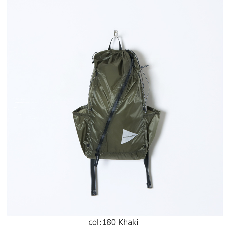 and wander -30L back pack バックパック カーキ-