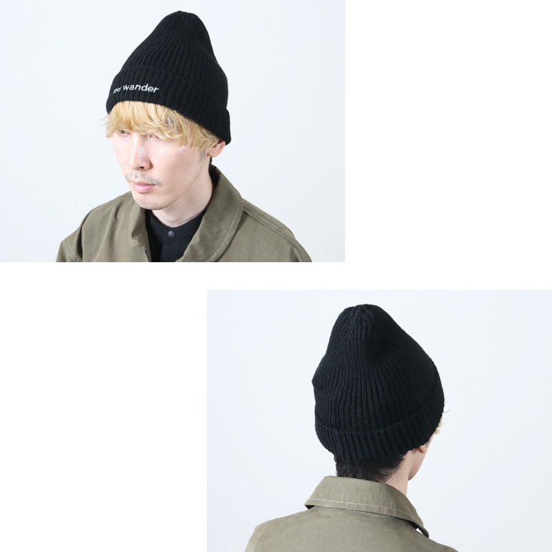 and wander(ɥ) shetland wool knit cap
