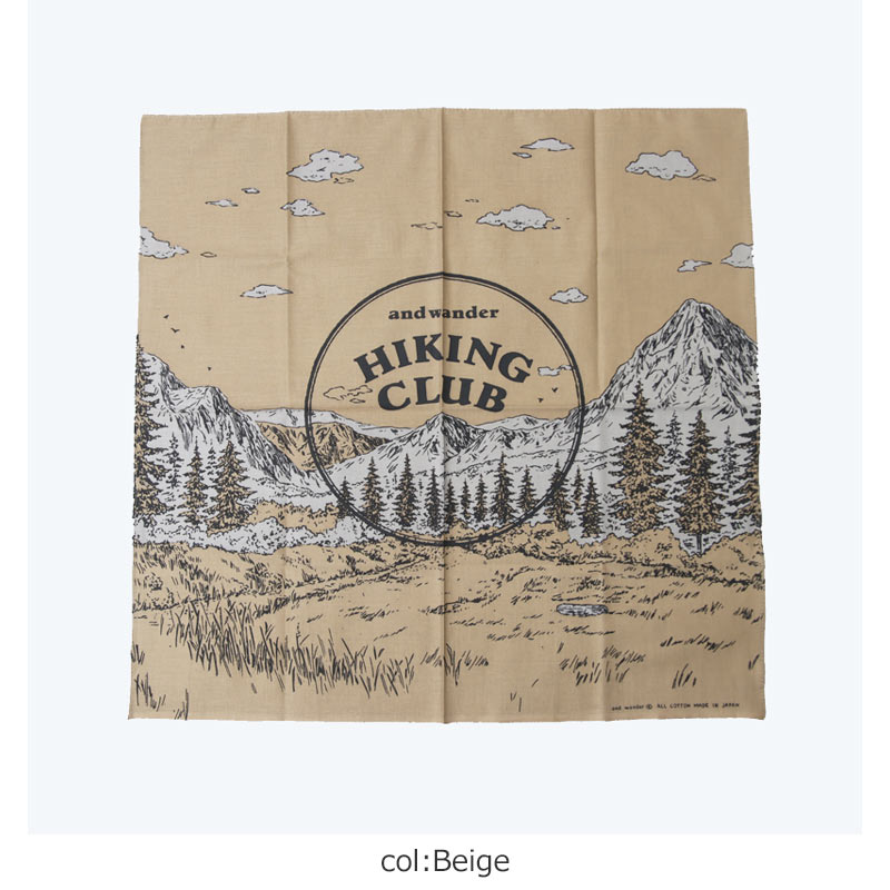 and wander(����ɥ�����) hiking club bandanna
