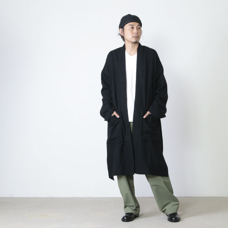 ANEI (アーネイ) SIDE SLIT HAORI COAT W/C / サイドスリット ハオリコート