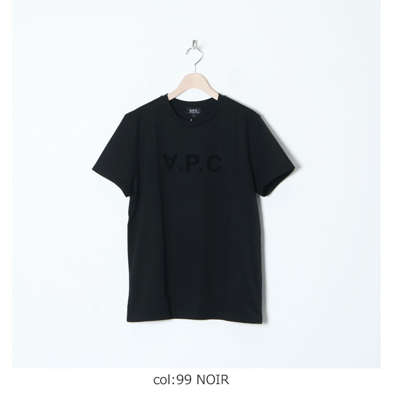 【お気にいる】 A.P.C 反転ロゴTシャツ　ホワイト×ネイビーロゴ Tシャツ/カットソー(半袖/袖なし)