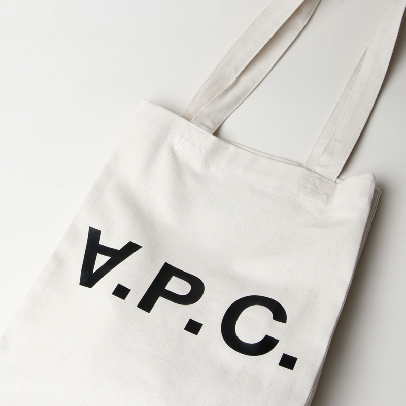 A.P.C.(ڡ) TOTE LAURE BLACK LOGO DENIM NATURAL