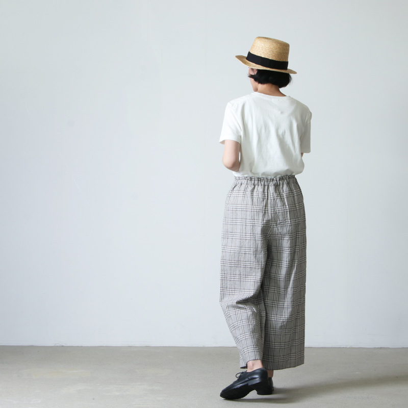 Atelier d'antan (アトリエ ダンタン) 9分丈ワイドパンツ Bury Check