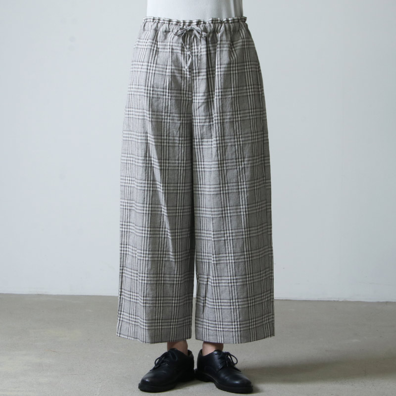 Atelier d'antan (アトリエ ダンタン) 9分丈ワイドパンツ Bury Check