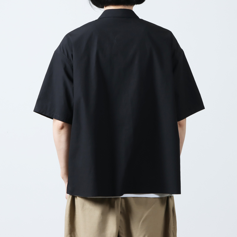 【美品】  Atelier d'antan / アトリエダンタン | Seton Cotton Shirt シートン コットン シャツ | F | ブラック | レディース