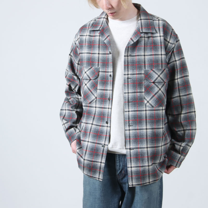 A VONTADE( ܥ󥿡) Wool Plaid Open Shirts