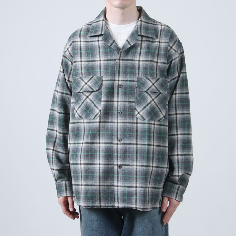 A VONTADE( ܥ󥿡) Wool Plaid Open Shirts