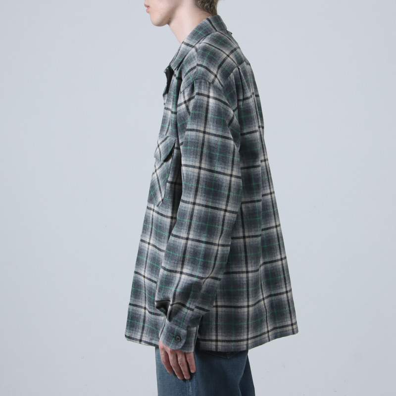 A VONTADE( ܥ󥿡) Wool Plaid Open Shirts