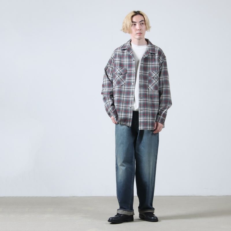 A VONTADE( ܥ󥿡) Wool Plaid Open Shirts