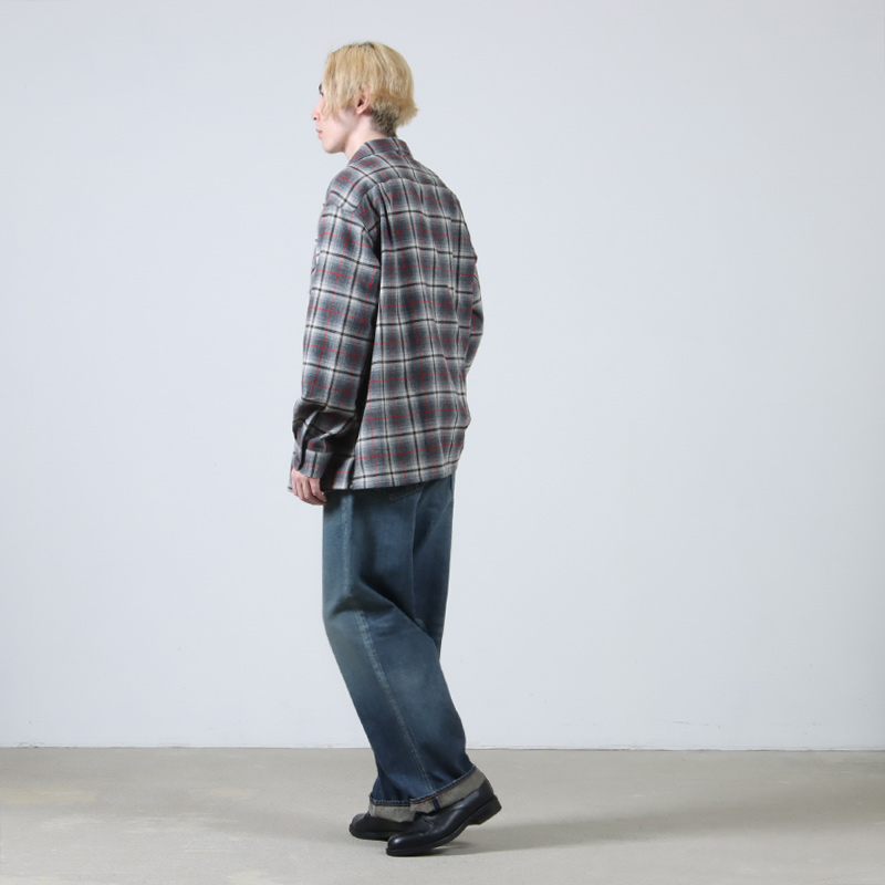 A VONTADE( ܥ󥿡) Wool Plaid Open Shirts