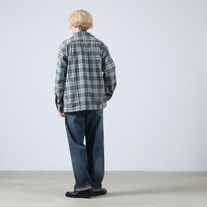 A VONTADE( ܥ󥿡) Wool Plaid Open Shirts