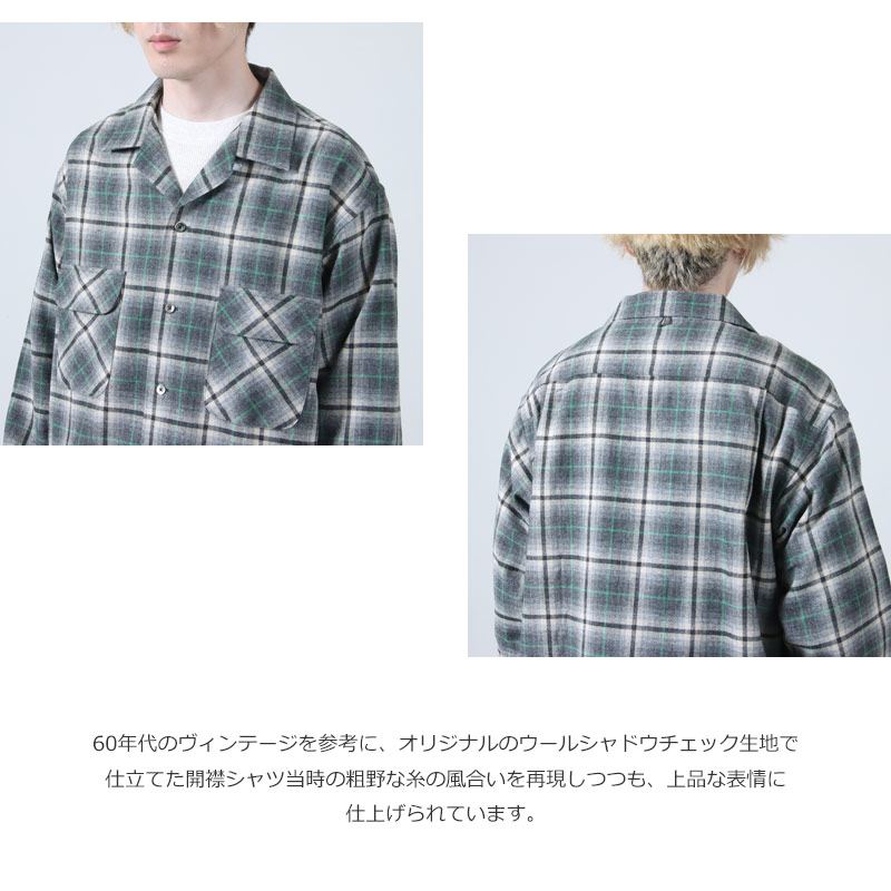 A VONTADE( ܥ󥿡) Wool Plaid Open Shirts