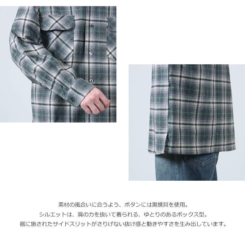 A VONTADE( ܥ󥿡) Wool Plaid Open Shirts