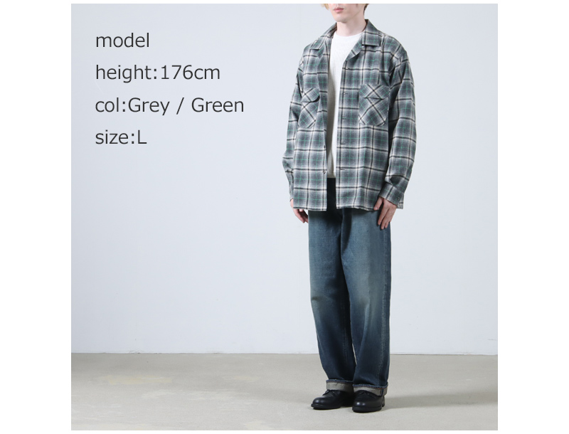 A VONTADE( ܥ󥿡) Wool Plaid Open Shirts