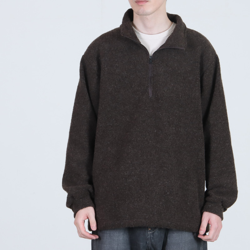 A VONTADE(ア ボンタージ) Wool Pile Half Zip Jacket
