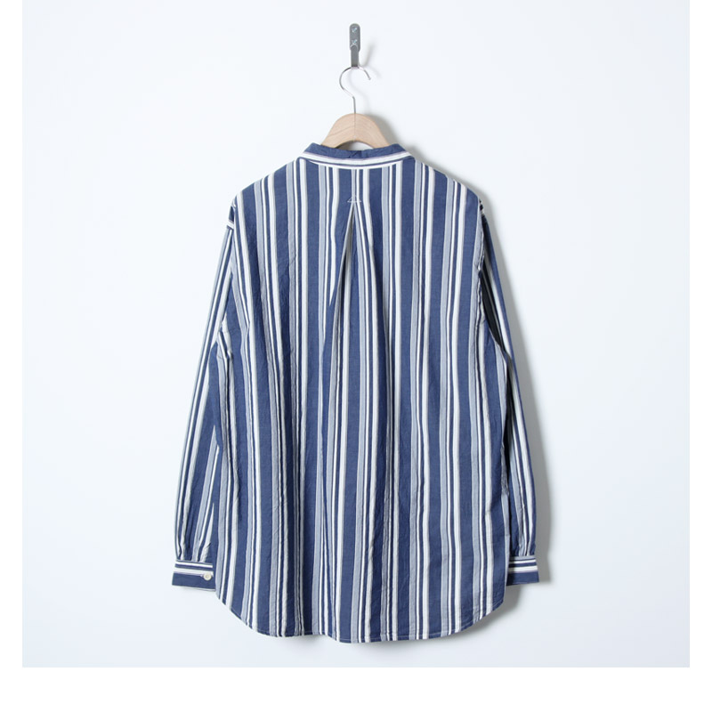 A VONTADE(�� �ܥ󥿡���) Gardener Apron Shirts LS Organic Cotton Hard Twist Stripe