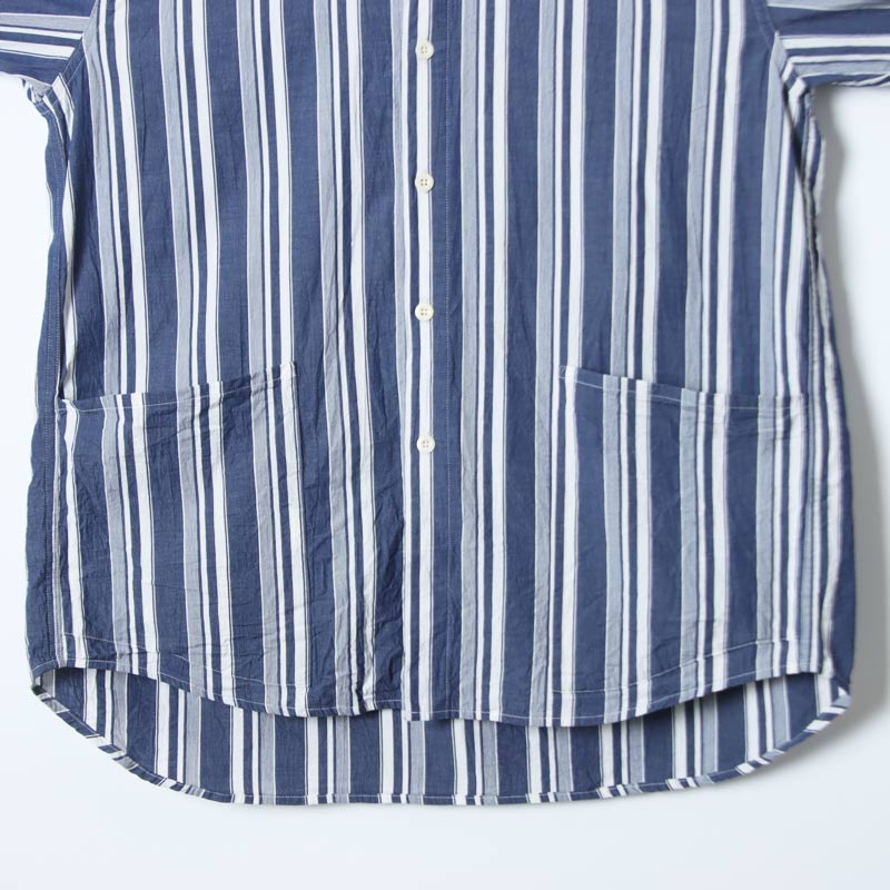 A VONTADE(�� �ܥ󥿡���) Gardener Apron Shirts LS Organic Cotton Hard Twist Stripe