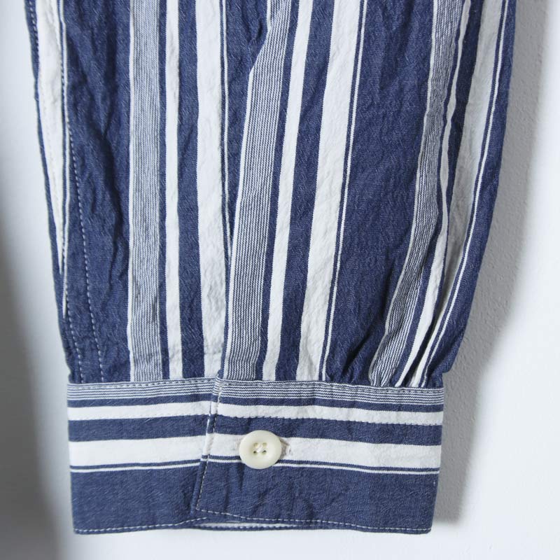 A VONTADE(�� �ܥ󥿡���) Gardener Apron Shirts LS Organic Cotton Hard Twist Stripe