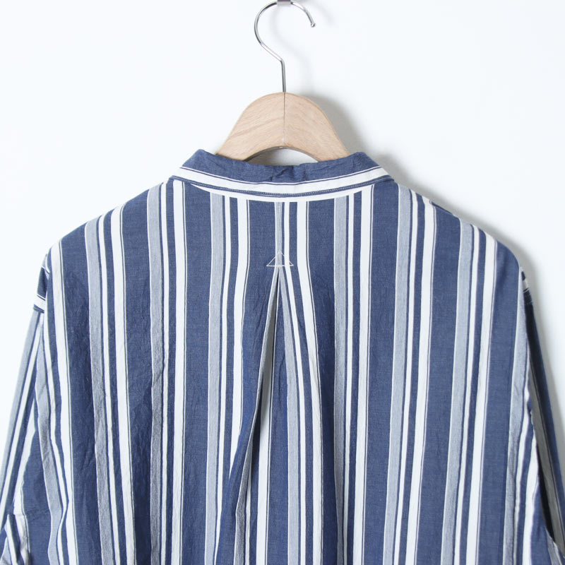 A VONTADE(�� �ܥ󥿡���) Gardener Apron Shirts LS Organic Cotton Hard Twist Stripe