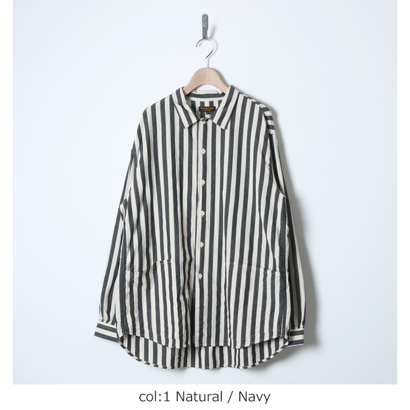 A VONTADE(�� �ܥ󥿡���) Gardener Apron Shirts LS OG Cotton/Linen Hard Twist Weaher