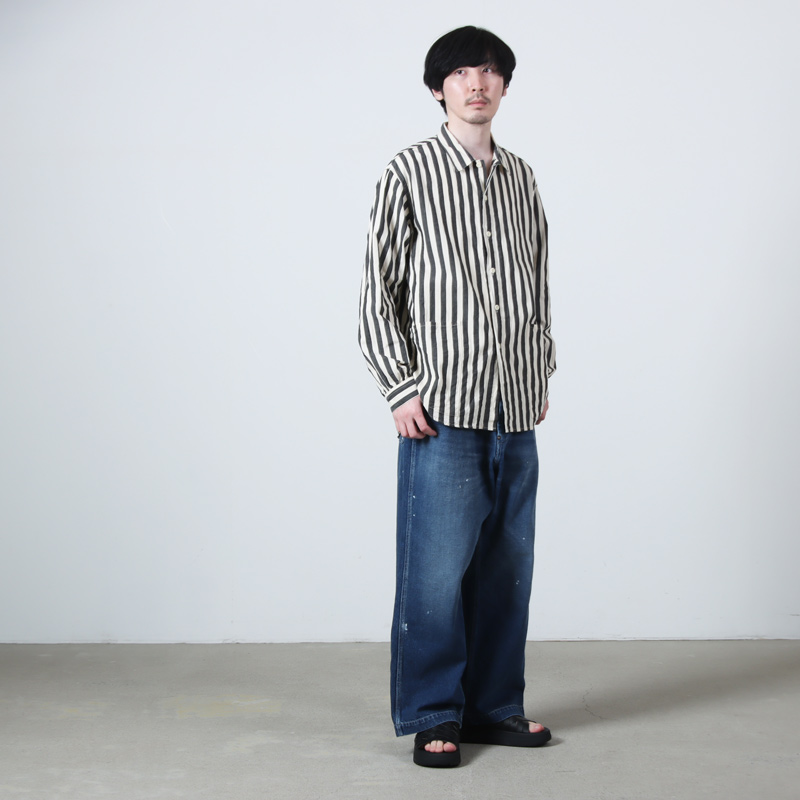 A VONTADE(�� �ܥ󥿡���) Gardener Apron Shirts LS OG Cotton/Linen Hard Twist Weaher