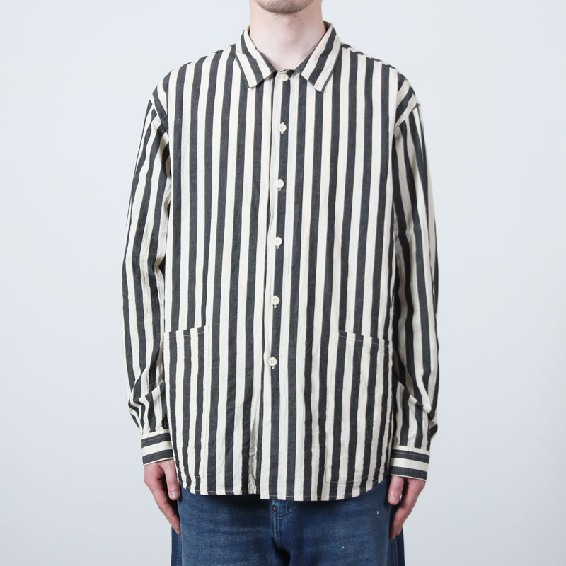 A VONTADE(�� �ܥ󥿡���) Gardener Apron Shirts LS OG Cotton/Linen Hard Twist Weaher