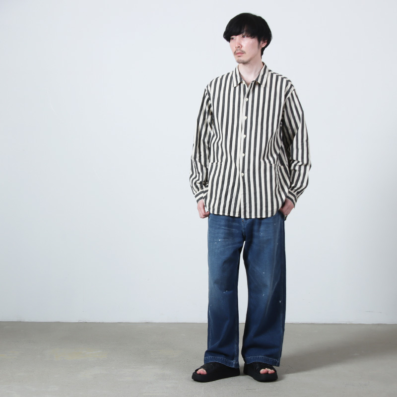 A VONTADE(�� �ܥ󥿡���) Gardener Apron Shirts LS OG Cotton/Linen Hard Twist Weaher