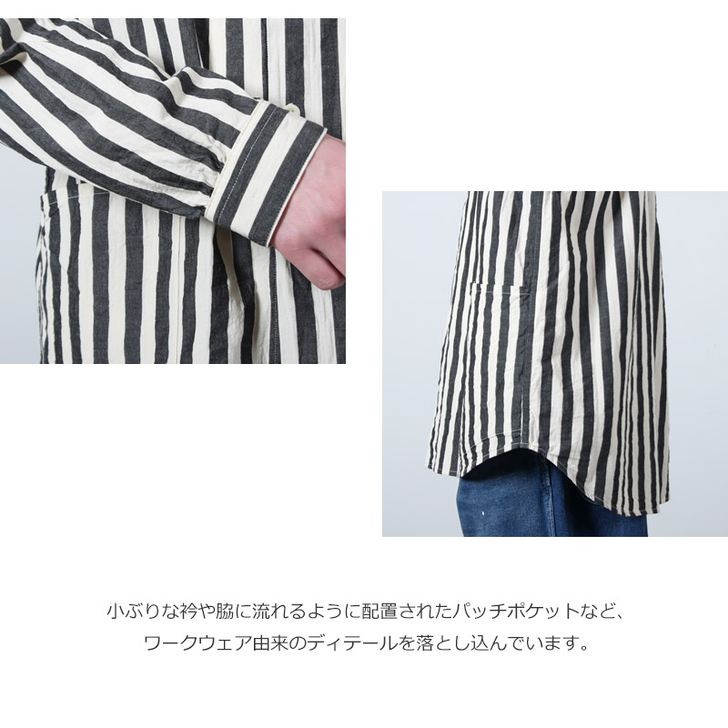 A VONTADE(�� �ܥ󥿡���) Gardener Apron Shirts LS OG Cotton/Linen Hard Twist Weaher