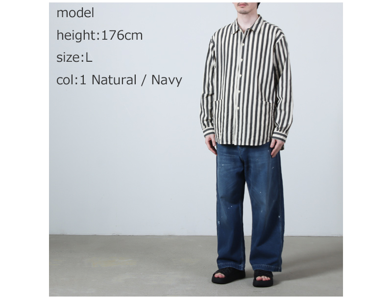 A VONTADE(�� �ܥ󥿡���) Gardener Apron Shirts LS OG Cotton/Linen Hard Twist Weaher