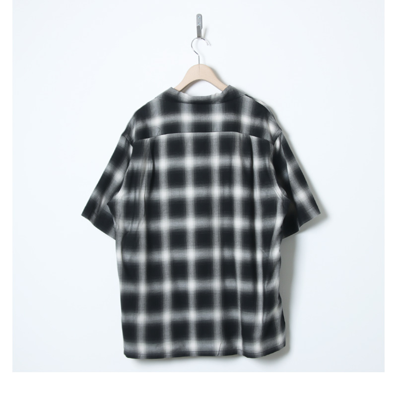 A VONTADE(�� �ܥ󥿡���) Open Collar Shirts SS Cotton/Rayon Shadow Check