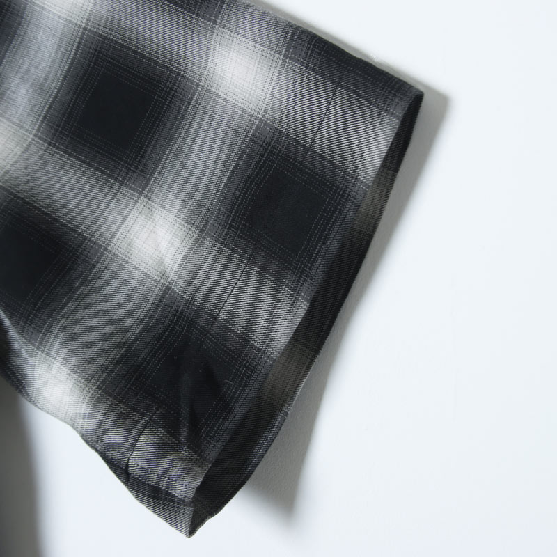 A VONTADE(�� �ܥ󥿡���) Open Collar Shirts SS Cotton/Rayon Shadow Check