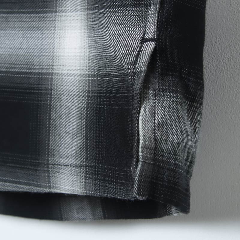 A VONTADE(�� �ܥ󥿡���) Open Collar Shirts SS Cotton/Rayon Shadow Check