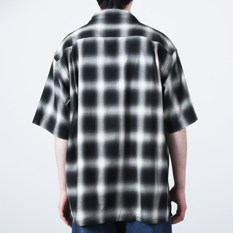 A VONTADE(�� �ܥ󥿡���) Open Collar Shirts SS Cotton/Rayon Shadow Check