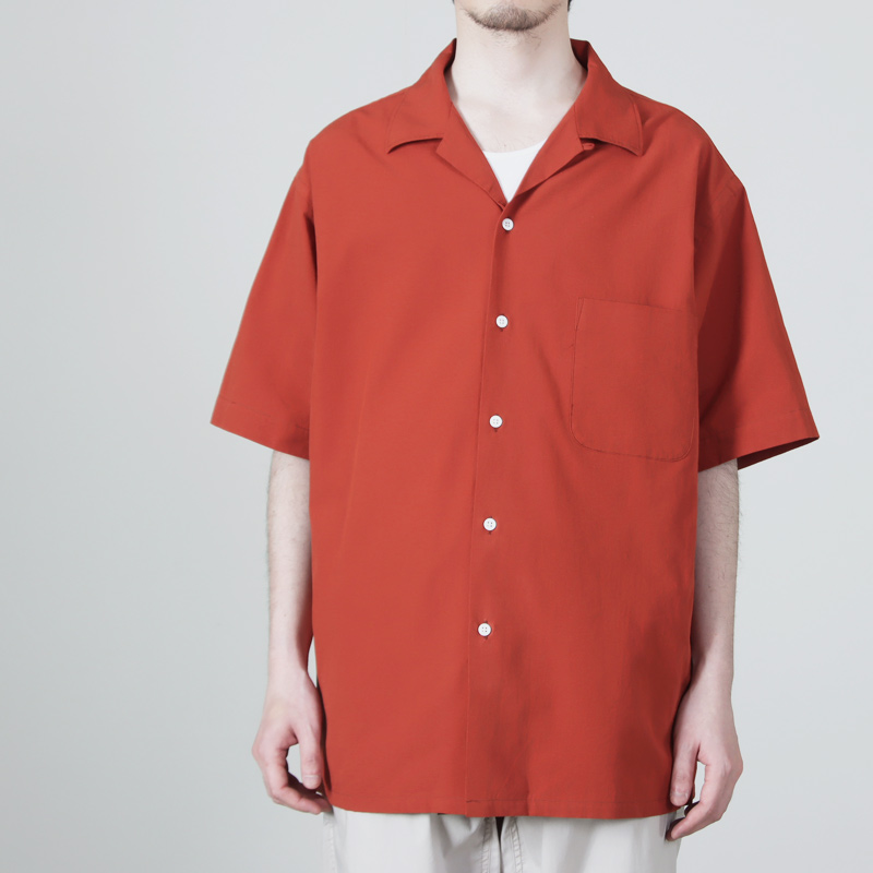 A VONTADE(�� �ܥ󥿡���) Open Collar Shirts SS Cotton/Linen Hard Twist Weaher