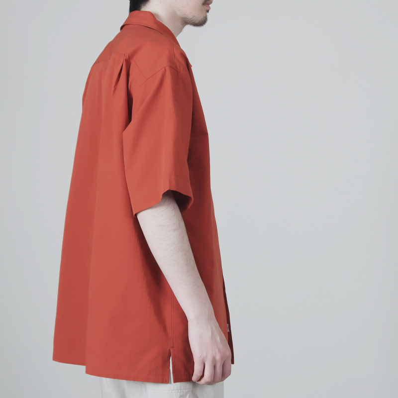 A VONTADE(�� �ܥ󥿡���) Open Collar Shirts SS Cotton/Linen Hard Twist Weaher