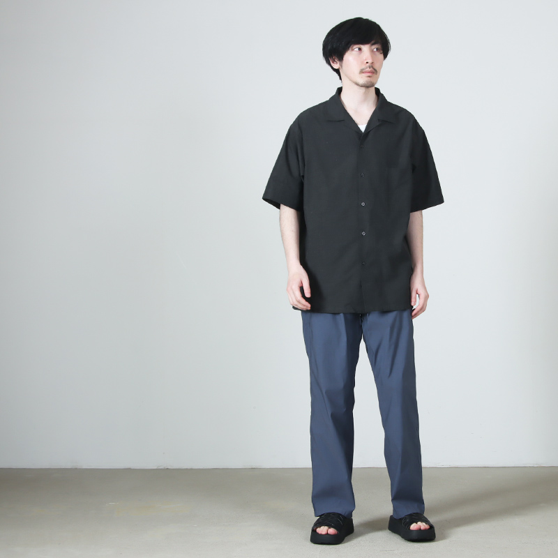 A VONTADE(�� �ܥ󥿡���) Open Collar Shirts SS Cotton/Linen Hard Twist Weaher