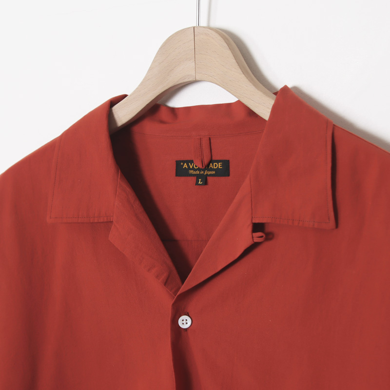 A VONTADE(�� �ܥ󥿡���) Open Collar Shirts SS Cotton/Linen Hard Twist Weaher
