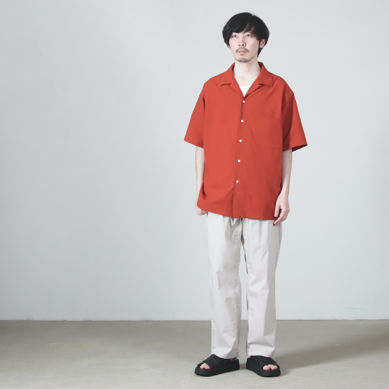 A VONTADE(�� �ܥ󥿡���) Open Collar Shirts SS Cotton/Linen Hard Twist Weaher