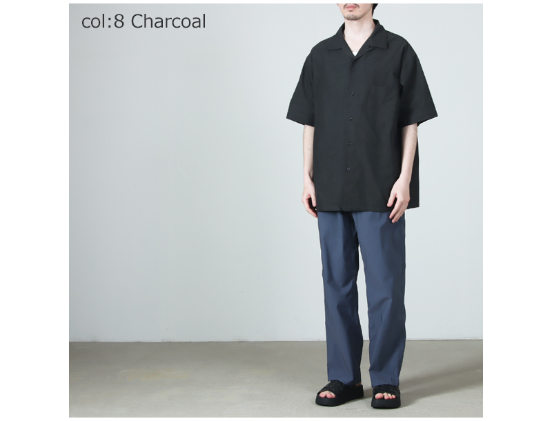 A VONTADE(�� �ܥ󥿡���) Open Collar Shirts SS Cotton/Linen Hard Twist Weaher
