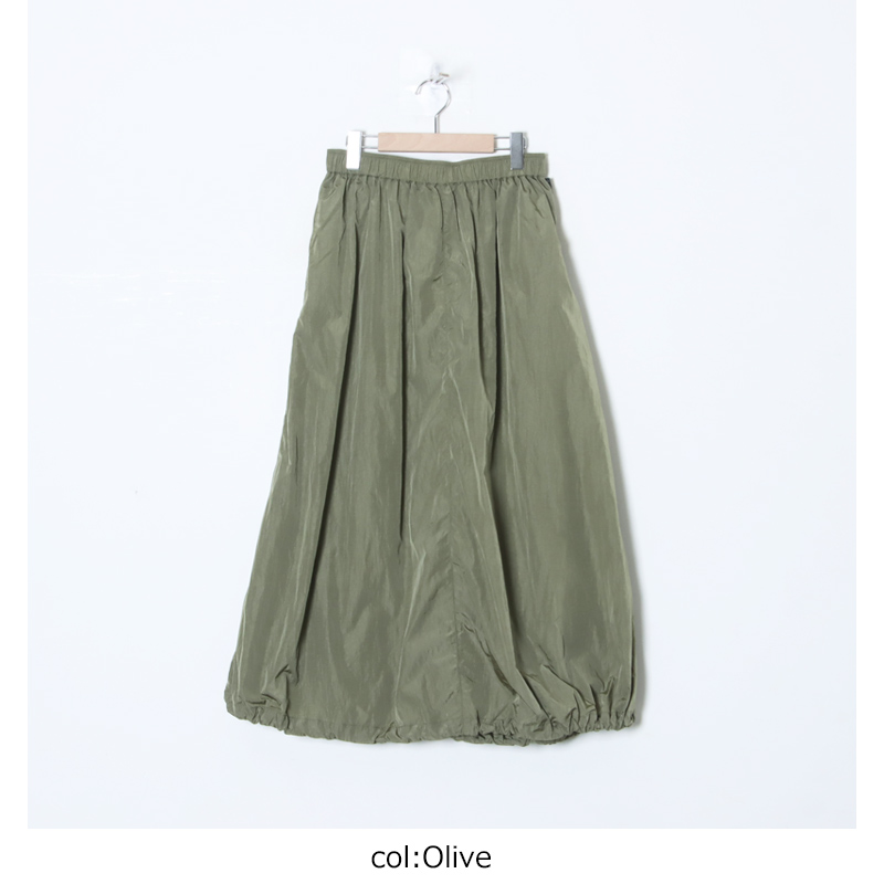 AXESQUIN() NYLON TAFFTA EASY SKIRT