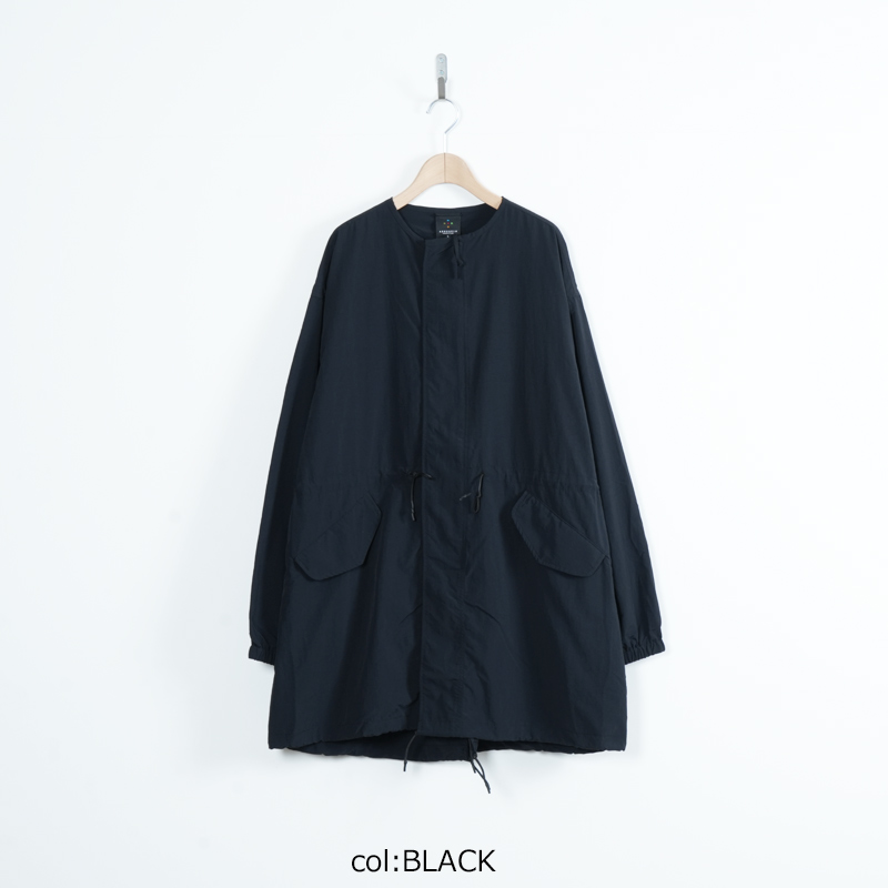 AXESQUIN(����������������) TASLAN NYLON COLLARLESS COAT