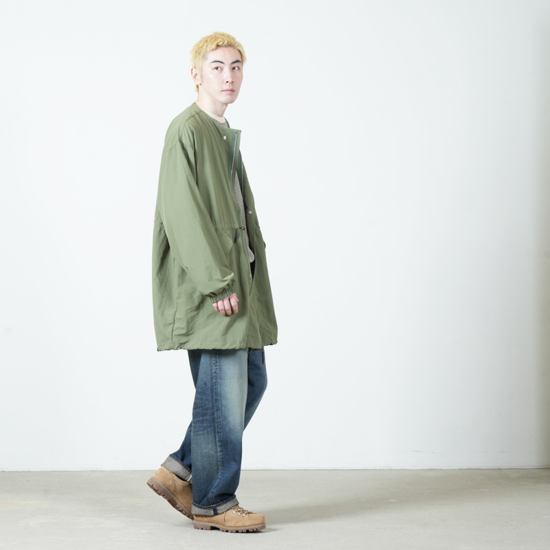 AXESQUIN(����������������) TASLAN NYLON COLLARLESS COAT