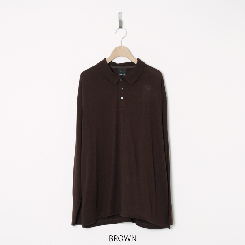 AXESQUIN(����������������) MERIO WOOL L/S POLO SHIRT